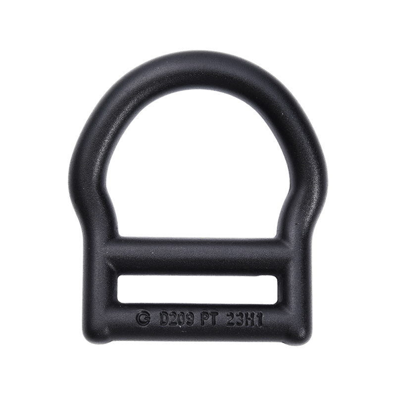 HLD1807 46mm ভিতরের আকার কালো অ্যালুমিনিয়াম D রিং